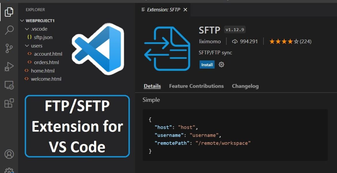 Connect to the FTP/SFTP server using Visual Studio Code and the SFTP extension

 Video Tutorial DreamHost