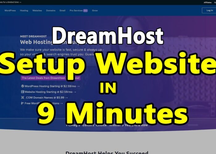 DreamHost – How To Setup Your 1st Website in 9 Minutes