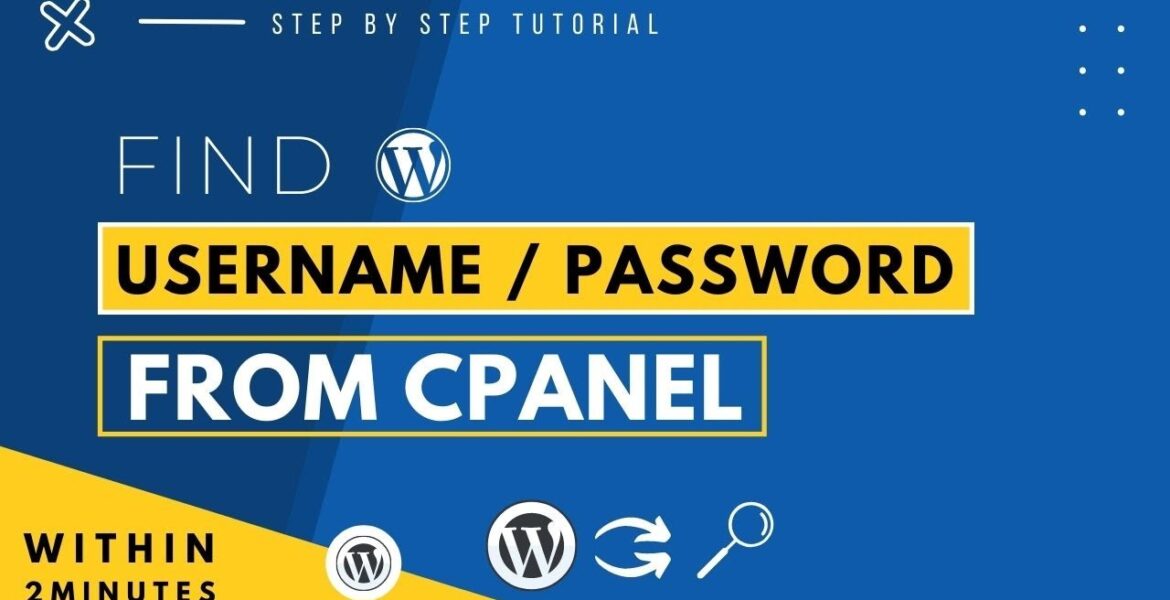 How to Find WordPress Username and Password in Cpanel 2024 |  Reset or change WordPress password

 Video Tutorial DreamHost