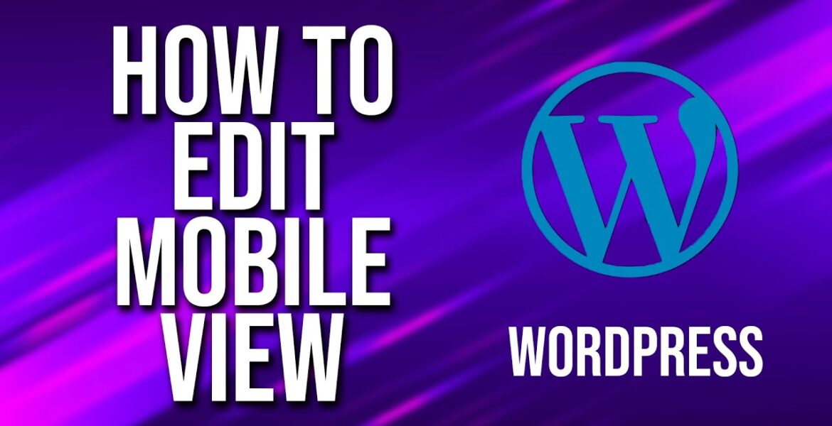 How to edit WordPress guide for mobile view

 Video Tutorial DreamHost