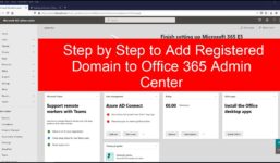 Step by step to add a domain to Office 365 Admin Center |  Add a domain to Microsoft 365 |  Add a domain

 Video Tutorial DreamHost