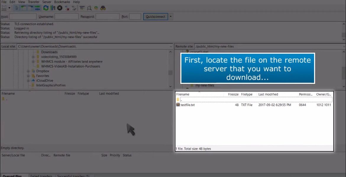 FTP: How to download files with FileZilla

 Video Tutorial Hostpapa