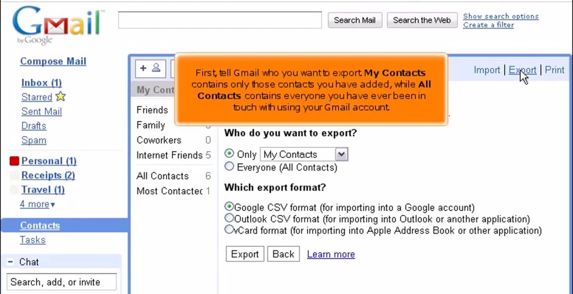 Gmail: How to export contacts from Gmail

 Video Tutorial Hostpapa