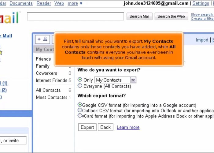 Gmail: How to export contacts from Gmail

 Video Tutorial Hostpapa