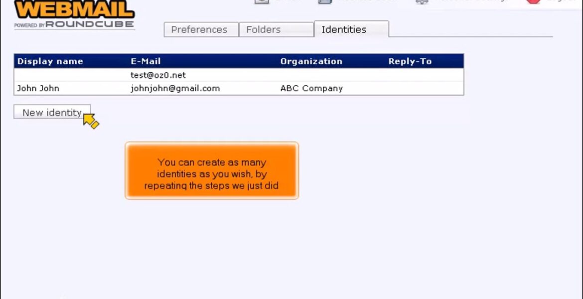 RoundCube: How to use multiple identities

 Video Tutorial Hostpapa