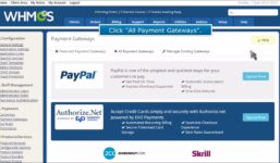 WHMCS.  How to set up payment gateways

 Video Tutorial Hostpapa