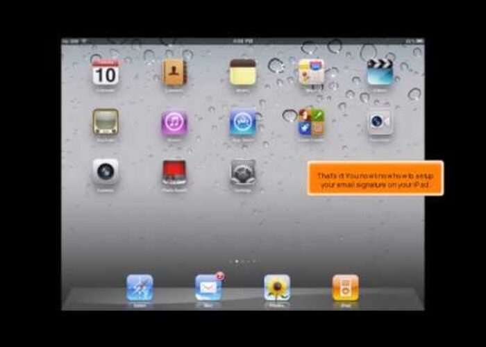 iPad: How to set up your email signature

 Video Tutorial Hostpapa