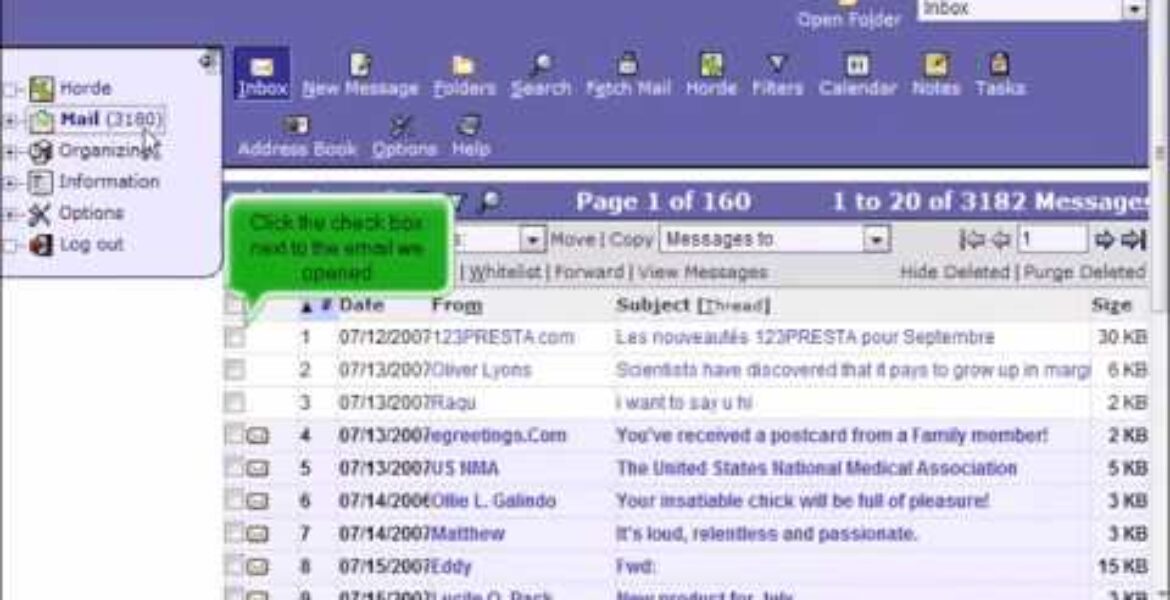 Horde: How to open an email message

 Video Tutorial Hostpapa