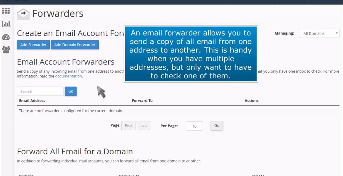 cPanel: How to set up email forwarding (redirects).

 Video Tutorial Hostpapa